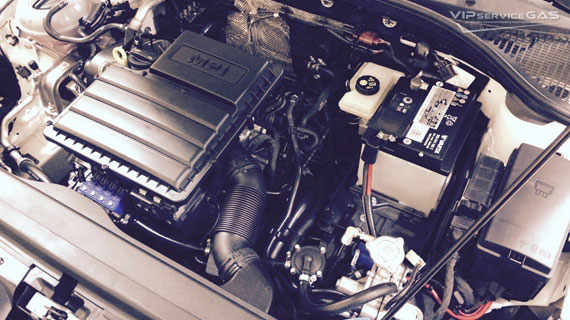 Газ на Skoda Octavia A7 1.6