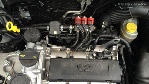 Газ на Skoda Fabia 1.2
